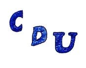 2.25” Blue Sequin Letter Appliqué – C, D or U