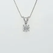 14k White Gold 0.86 Carat Pendant