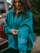 Be Joyous, Be Merry, Be Kind 3/4 Zip-Up Sweatshirt