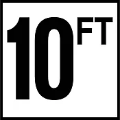 6 Inch (in) x 6 Inch (in) Depth Marker 10FT Ceramic Smooth