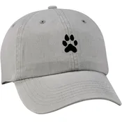 Love My Rescue Baseball Cap. White with black paw print. Adjstable.