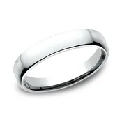 10k White Gold 4.5mm European Comfort Fit Wedding Band