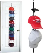 Over-The-Door Hat Organizer for Baseball Caps, 1 Strap. Holds up to 36 Caps
