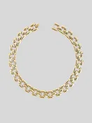 20" Polished Square Link Necklace