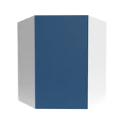 Manhattan Cobalt Blue Wall Diagonal Corner 1-Door Cabinet