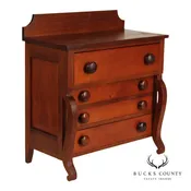 American Empire Bedside Chest of Drawers