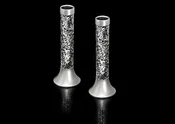 Laser Cut Steel Jacquard Candlesticks