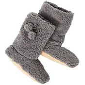 Cozy Sherpa Snuggle Socks Gray Small/Medium