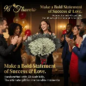 98 Flowers Signature Cash Money Bouquet – 50 Real Bills