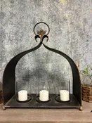 Cast Iron Triple Candleholder