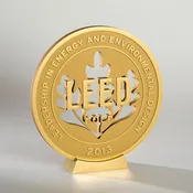 Brushed Water Jet Cut Aluminum- Gold Anodized