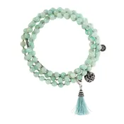 CALMING: Amazonite 108 Bead Hand-knotted Wrap Mala