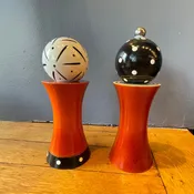 6" Alpha Pepper Grinder & Salt Shaker Set by Raw Design