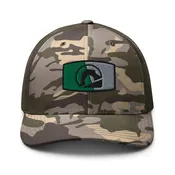 Black Arch Patch Camouflage trucker hat