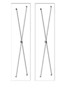 10x10 &amp;amp; 10x20 - Professional Aluminum X2 Replacement Truss Bars (4 Bars + 2Xs)
