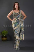 Celebrity-Style Ready-to-Wear Designer Saree With Embellished Blouse– Palkhi Fashion