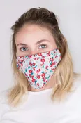 Adjustable Floral Face Mask with Two PM2.5 Filters