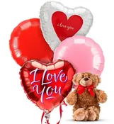 4 Love Balloons & Teddy