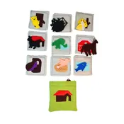Animal Habitat Fabric Memory Game