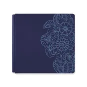 12x12 Floral Kaleidoscope Album Cover - Navy