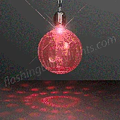 Acrylic Mini Disco Ball Necklace, Light Projecting