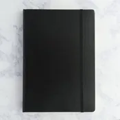 A5 Black Medium Plain Hardcover Notebook
