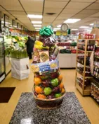 Sausage, Cheese, Crackers & Fruit Basket