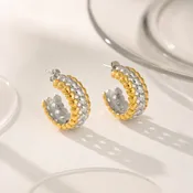 18k Stainless Steel Tarnish Free Waterproof Hoop
