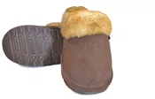 Ladies Dark Brown Sheepskin Slip-on Scuff Slippers