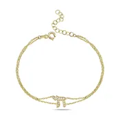14k Gold Chai Charm Bracelet