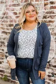 All To Ourselves Knit Cardigan- Navy