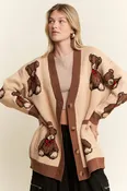 Beary Adorable Oversized Cardigan
