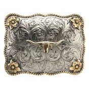 AndWest Double Scallop Longhorn Buckle 961-967M