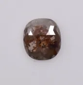 0.91ct Salt and Pepper Cushion Rose Cut with Unique Inclusions