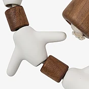 Bones ceramic and wood coat rack by Maria Jose Nuñez for Valenzuela