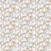Purrfection Flannel Packed Cats Multi
