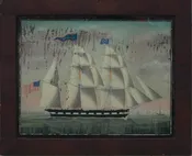 Lot 100: 19th C. Reverse Glass Painting