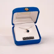1.3 Carat Montana Sapphire Solitaire Pendant by Mac's Gems