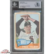 1965 Topps #58 Fred Talbot Signed Auto Beckett BAS Yankees Pilots