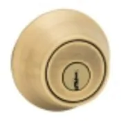 96600-674 660 US5 Single Deadbolt Antique Brass