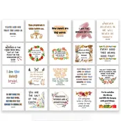 20 Precut Food-themed Bible Verse Quilt Squares 5in