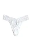 Signature Lace Original Rise Thong / White