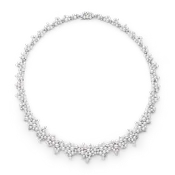 Cascading Lagrange Pearl & Diamond Necklace