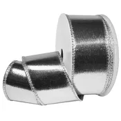 2-1/2″ WIRED LAMÉ 10YD Silver