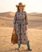 ALEGRA MAXI DRESS TURQUOISE SUZANI