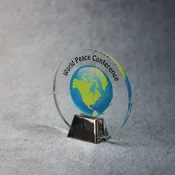 Acrylic Circle With Chrome Base