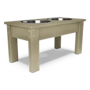 12" High Elevated Pet Feeder with 2 medium bowls