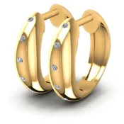 0.10 CT Round Cut Lab Grown Diamonds - Hoop & Drop Earrings