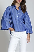 Blouson Front Button Shirt