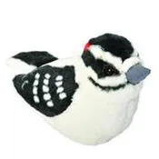 Audubon II Downy Woodpecker Stuffed Animal 5"